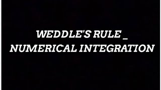 WEDDLES RULE [upl. by Emanuel]