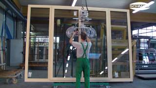 Vacuum Lifting Device VacuMaster handle glass amp multicasement windows with up to 380kg  Schmalz [upl. by Venator]