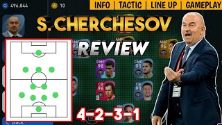 S CHERCHESOV 4231 MANAGER REVIEW  NEW RUSSIA NATIONAL TEAM MANAGER  PES 2021 MOBILE [upl. by Burkhart]