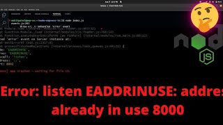 Error listen EADDRINUSE address already in use 3001 in node js fix in 5 min [upl. by Ijneb374]