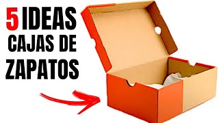 5 MANUALIDADES PARA TRANSFORMAR CAJAS DE ZAPATOS  SHOW DE MANUALIDADES [upl. by Jay967]