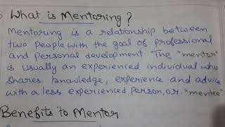 6 benefits of MENTORING to its mentor and mentee [upl. by Merline]