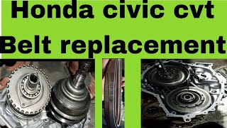 2017 Honda civic cvt belt replacement autogeartech9436 [upl. by Ahsinak]