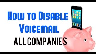 How to disable voicemail easily and simple all companies [upl. by Einnod]