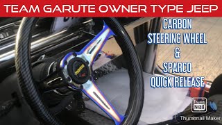 Carbon Steering Wheel amp Sparco Quick Release [upl. by Aylward]