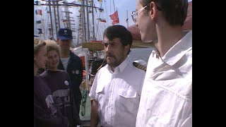 Magazyn MORZE 1991 Operation Sail Zebrugge brygantyna quotHenryk Rutkowskiquot kpt Andrzej Mendygrał [upl. by Inoy]