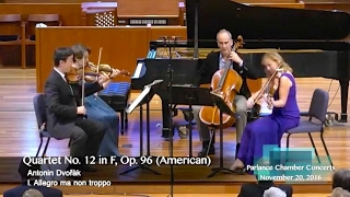 The New York Philharmonic String Quartet performs Dvořák’s American Quartet [upl. by Ecinna]