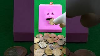 Pink colour piggy face bank unboxing amp asmar vairal shorts coin eating JC1665jamirul shorts [upl. by Atiran62]