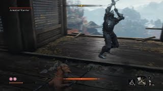 Sekiro Shadows Die Twice  Armored Warrior Boss Fight Boss 14 [upl. by Ardnwahsal]