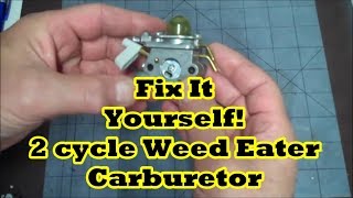 2 Cycle Weed Eater Carb Rebuild Repair or How to Rebuild a Two CycleTwo Stroke Engine Carburetor [upl. by Annet59]