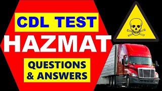 CDL Prep Test  quotHAZMATquot [upl. by Amled]