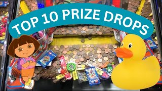 TOP 10 PRIZE DROPS  2p COIN PUSHER  Amusement Arcades  Episodes 2130 [upl. by Doti]