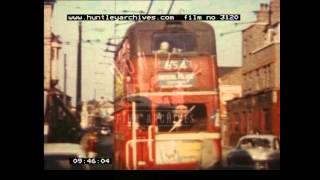 Trolleybuses 1950s  Film 3120 [upl. by Gaidano499]