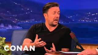 Ricky Gervais Explains The Mind Of Karl Pilkington  CONAN on TBS [upl. by Yarak]