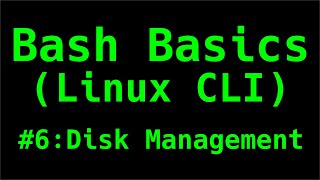 Disk Management  Bash Basics Linux CLI [upl. by Dreddy]