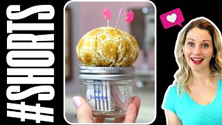 Mason Jar Pincushion Tutorial Shorts [upl. by Rramaj]