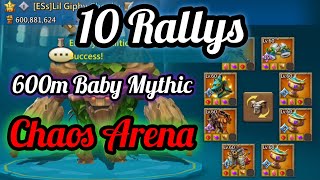 Lords Mobile Chaos Arena 10 Rallys 600m Mythic Trap Chaos Arena Highlights Lords Mobile ESP [upl. by Sommer]