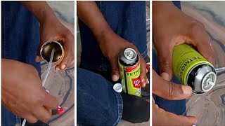 How to easily open aerosol can without tin cutter or can opener [upl. by Pacificia]