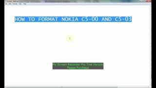 How to Format Nokia C500 And C503 [upl. by Gerson648]