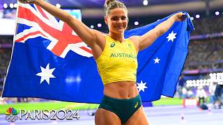 Australian Nina Kennedy finally eclipses Katie Moon for pole vault gold  Paris Olympics [upl. by Anilos]