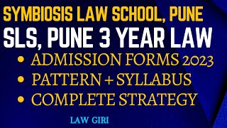 Symbiosis 3 year LLB ExamSLS Pune 3 year law admission 2023AIAT Symbiosis Pattern amp Syllabus SLSP [upl. by Annoid]