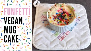 Funfetti Mug Cake  No Oven  Microwave  Vegan [upl. by Errot]