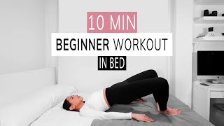 BEGINNER WORKOUT IN BED  lose weight at home [upl. by Yesoj]