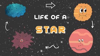 Life Cycle of a Star  Gravity and Fusion Science for Kids [upl. by Nnylacissej]