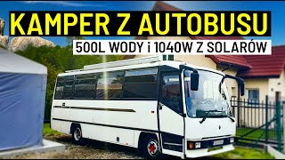 KAMPER ZBUDOWANY Z AUTOBUSU  500l Wody i 1040W z Solarów  Luxury Camper Tour [upl. by Adnwahsal]