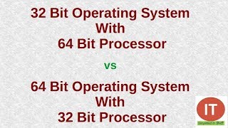 32 bit operating system with 64 bit CPU  64 bit operating system with 32 bit CPU Processor [upl. by Odlanar811]