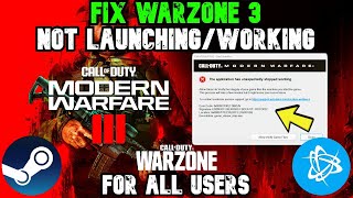 How to fix Warzone 3 Crashing amp Not Launching  Easy FIX   ✅NEW UPDATE [upl. by Thury74]