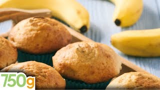 Recette de Muffins à la banane  750g [upl. by Suoicserp]