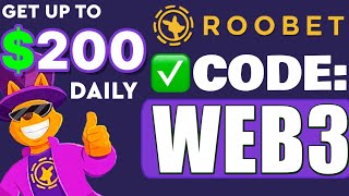 Roobet Promo Code  WEB3 200 BONUS in CASHBACK for 7 DAYS  roobet code review [upl. by Iviv]