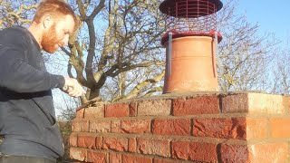 Building a brick chimney  The skill of bricklaying [upl. by Fern]