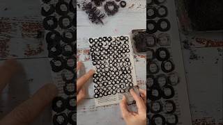 Super quick and easy collage paper  stamping with acrylics collagefodder [upl. by Mctyre]