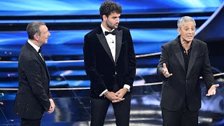 Festival di Sanremo 2022 Matteo Berrettini acclamato dal pubblico 🥎🎾🥎 [upl. by Oiracam]