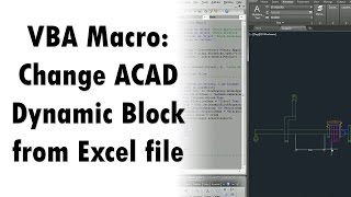 AutoCAD  VBA Macro Change dynamic Block from Excel [upl. by Eden]