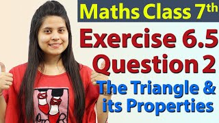 Q 2 Ex 65  The Triangle and its Properties  Chapter 6  Maths Class 7th  NCERT [upl. by Enelear]