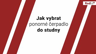 Jak vybrat čerpadlo do studny  RedEdcz [upl. by Alah]