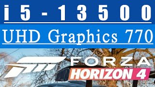 Intel UHD Graphics 770  Intel Core i513500  Forza Horizon 4 FPS Test [upl. by Pulchia305]