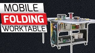 8020 Xtreme DIY  Mobile Folding Worktable [upl. by Rutger918]