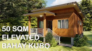 50 SQM ELEVATED BAHAY KUBO  Konsepto Designs [upl. by Rowe337]