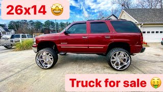 NEW 26x14 ON LEVELED TAHOE  TUFF WHEELS  35’s  LIFTED TRUCKS  SQUATTED TRUCKS  2003 CHEVROLET [upl. by Zednanreh188]