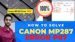 Reset Printer Canon MP287 Error P07Reset Canon MP287 PrinterFix error P07 Canon MP287 Solved 100 [upl. by Hess]