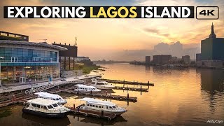 Lagos Island Lagos Nigeria 🇳🇬by Drone  Day amp Night 4K HD Footage 2022 [upl. by Llekcm572]