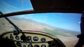 Cessna 190 incockpit takeoff and landing sequence [upl. by Adela]