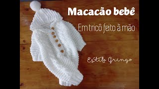 Macacão de Tricô para bebê [upl. by Riva]