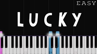 Jason Mraz  Lucky feat Colbie Caillat  EASY Piano Tutorial [upl. by Ymma296]