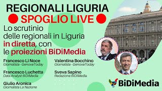 ● Spoglio LIVE ● Regionali in Liguria con le PROIEZIONI BiDiMedia [upl. by Martinic]