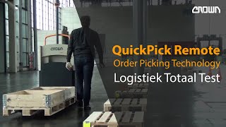 Crown Order Picking Technology  QuickPick Remote  Logistiek Totaal Test [upl. by Solahcin]